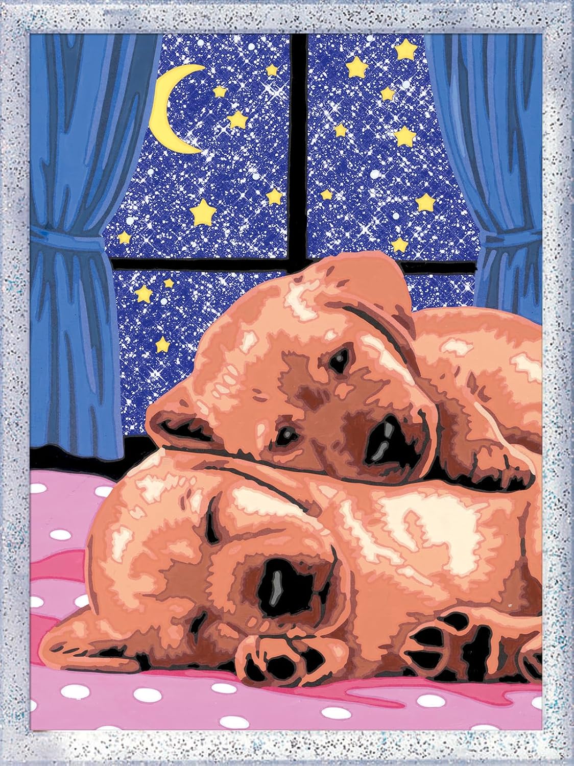 Detalle de Ravensburger CreArt Coppia cagnolini – Dipingere con i Numeri per Bambini 7+