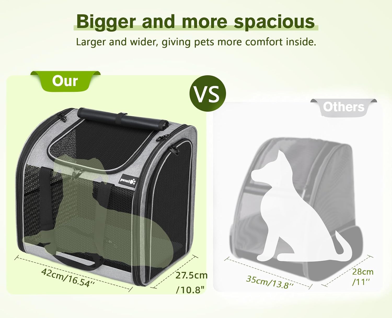 Detalle 2 de pecute Mochila transportadora ventilada para gatos 1 unidad