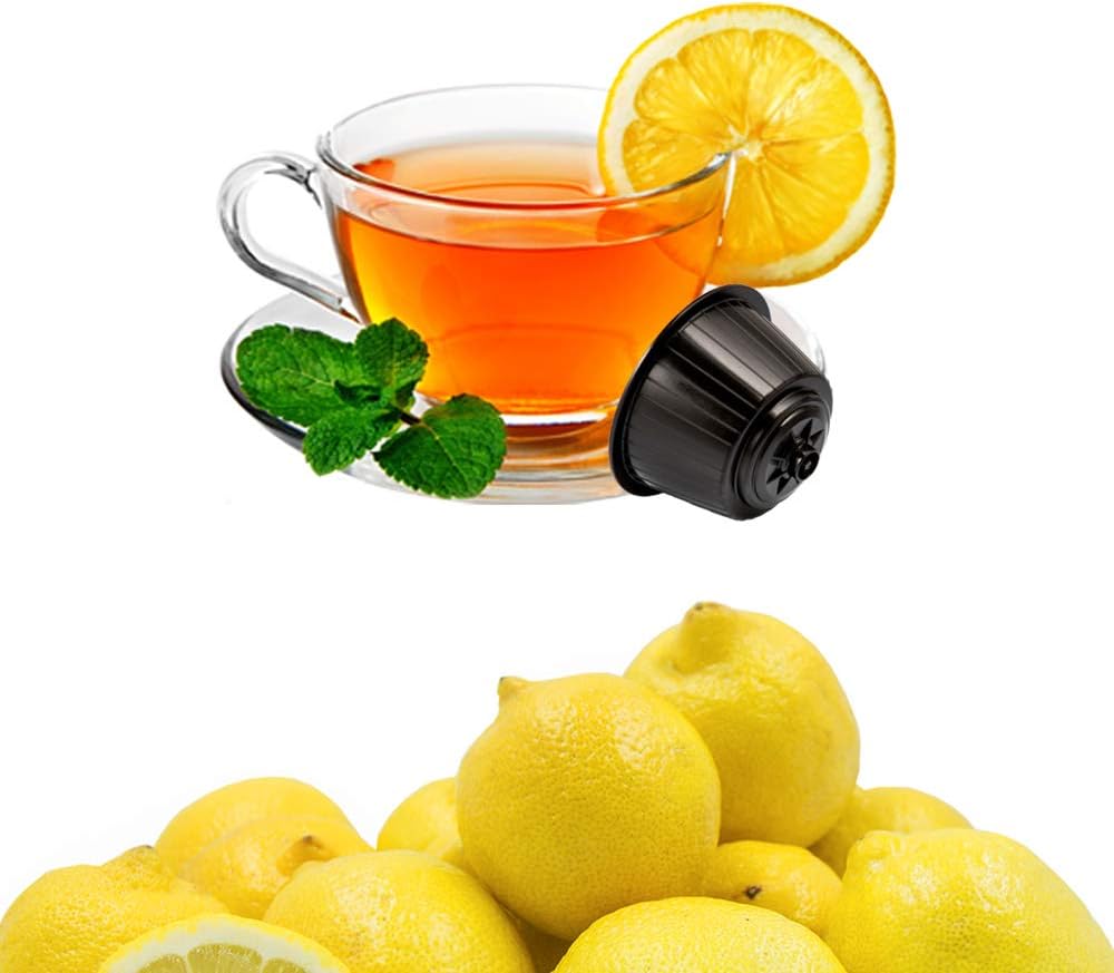 Detalle de KICKKICK Capsule Te al Limone Solubile Compatibili con Nescafé Dolce Gusto – Confezione 64 Capsule