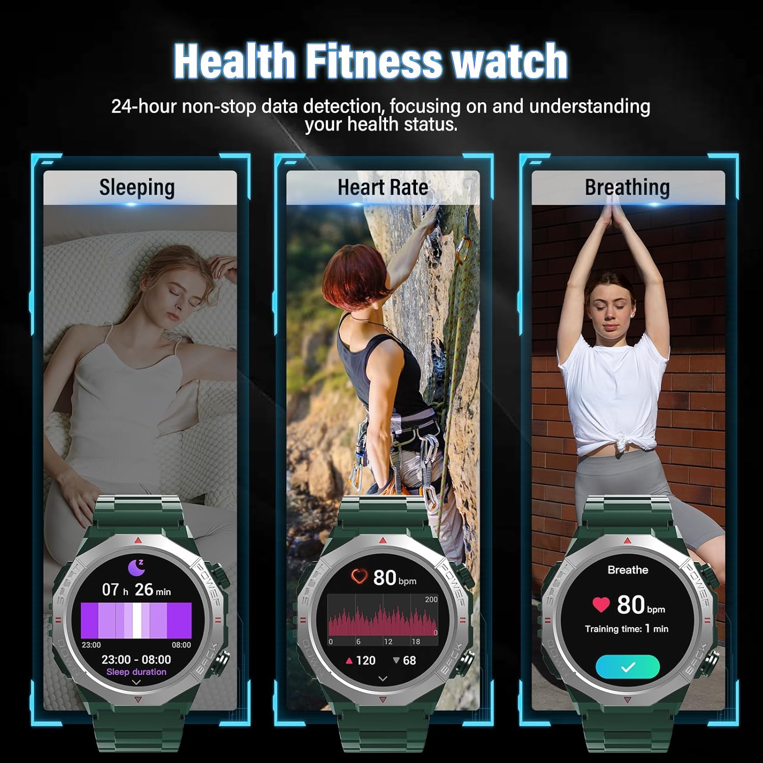 Thumbnail 3 de Smart Watch for Men & Women with 1.39” HD Display and 110+ Sports Modes