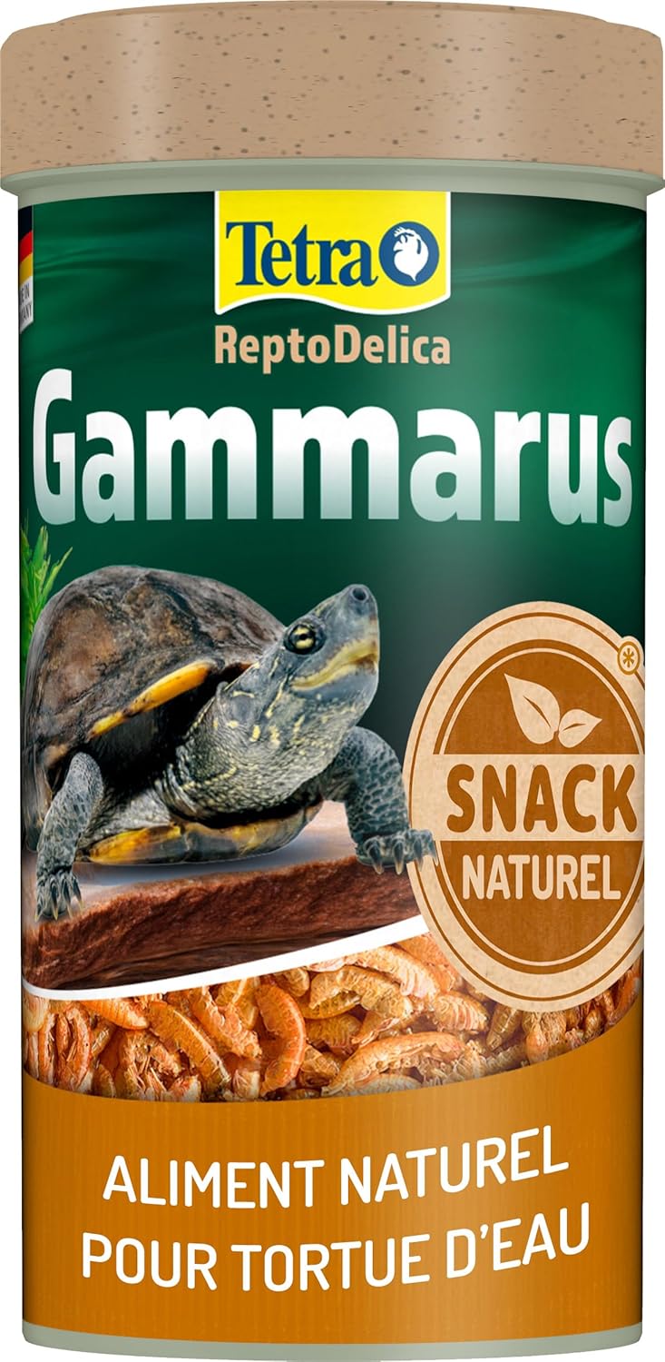 TETRA Gammarus – Complément alimentaire naturel pour tortues d'eau (1 Litre) avec couvercle doseur