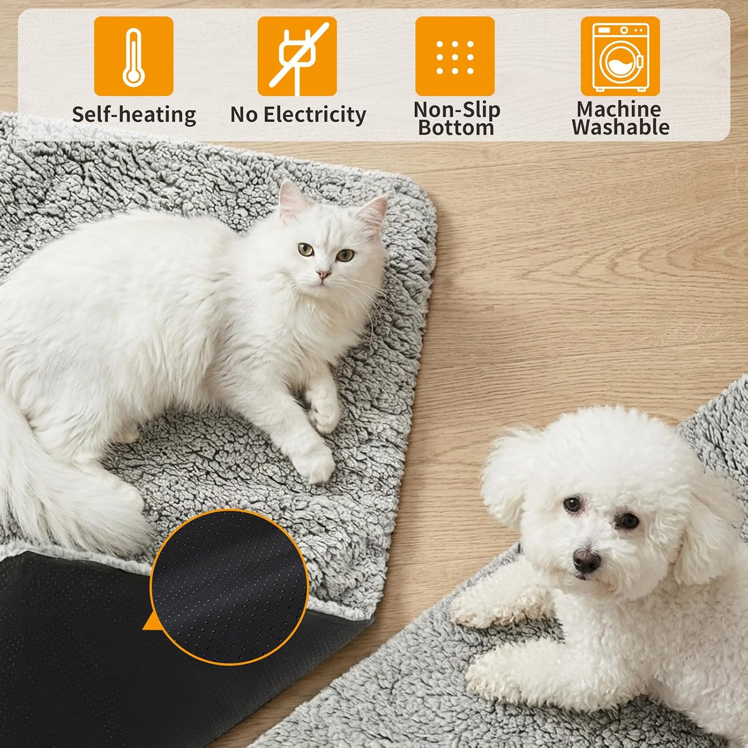 Thumbnail 6 de NWK Warm Mat-ct-Dark Gray-S Self-Warming Pet Mat, 20 x 16 in.