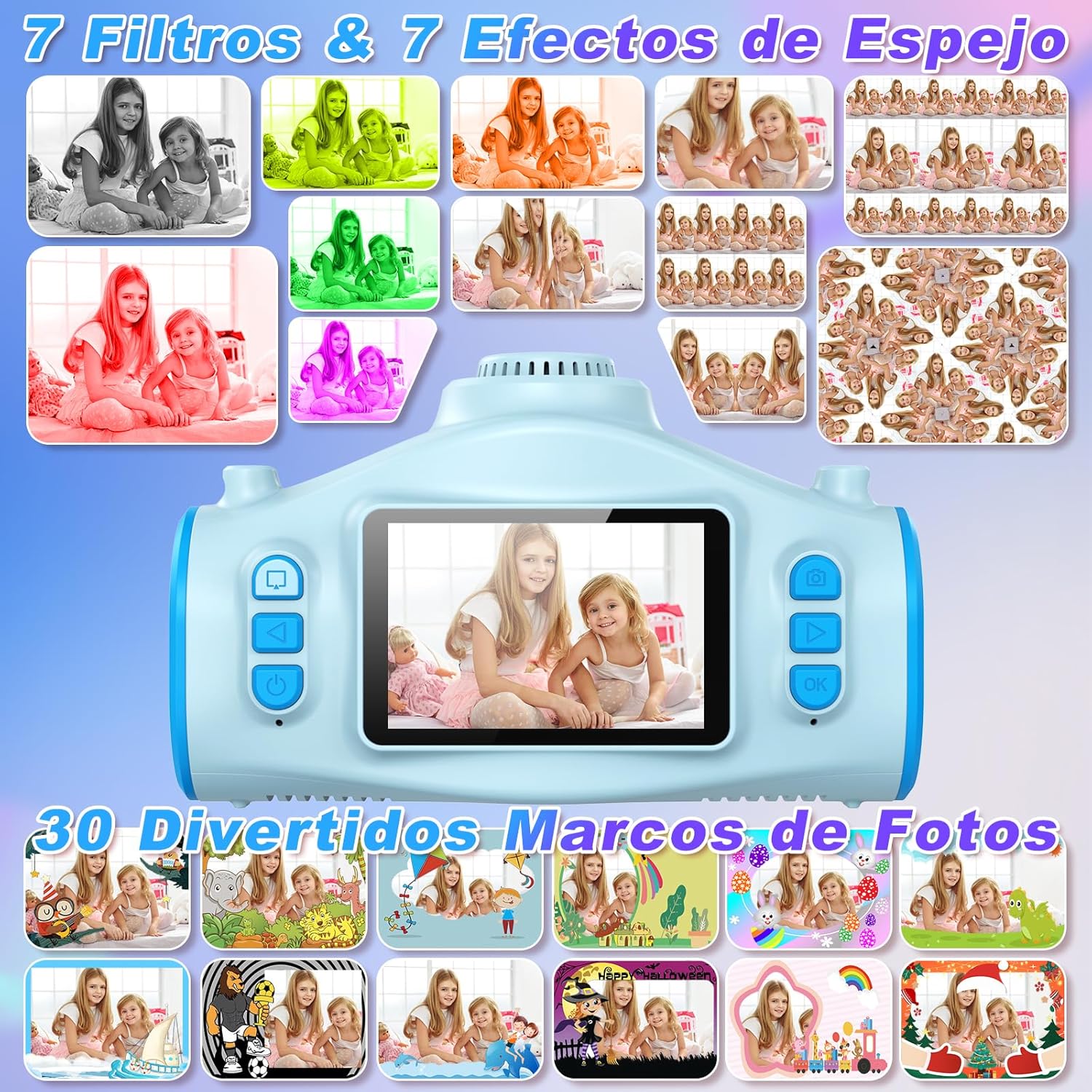 Thumbnail 4 de CHAKEYAKE Cámara Infantil de Fotos 1080P 📸 con Proyección y Trípode