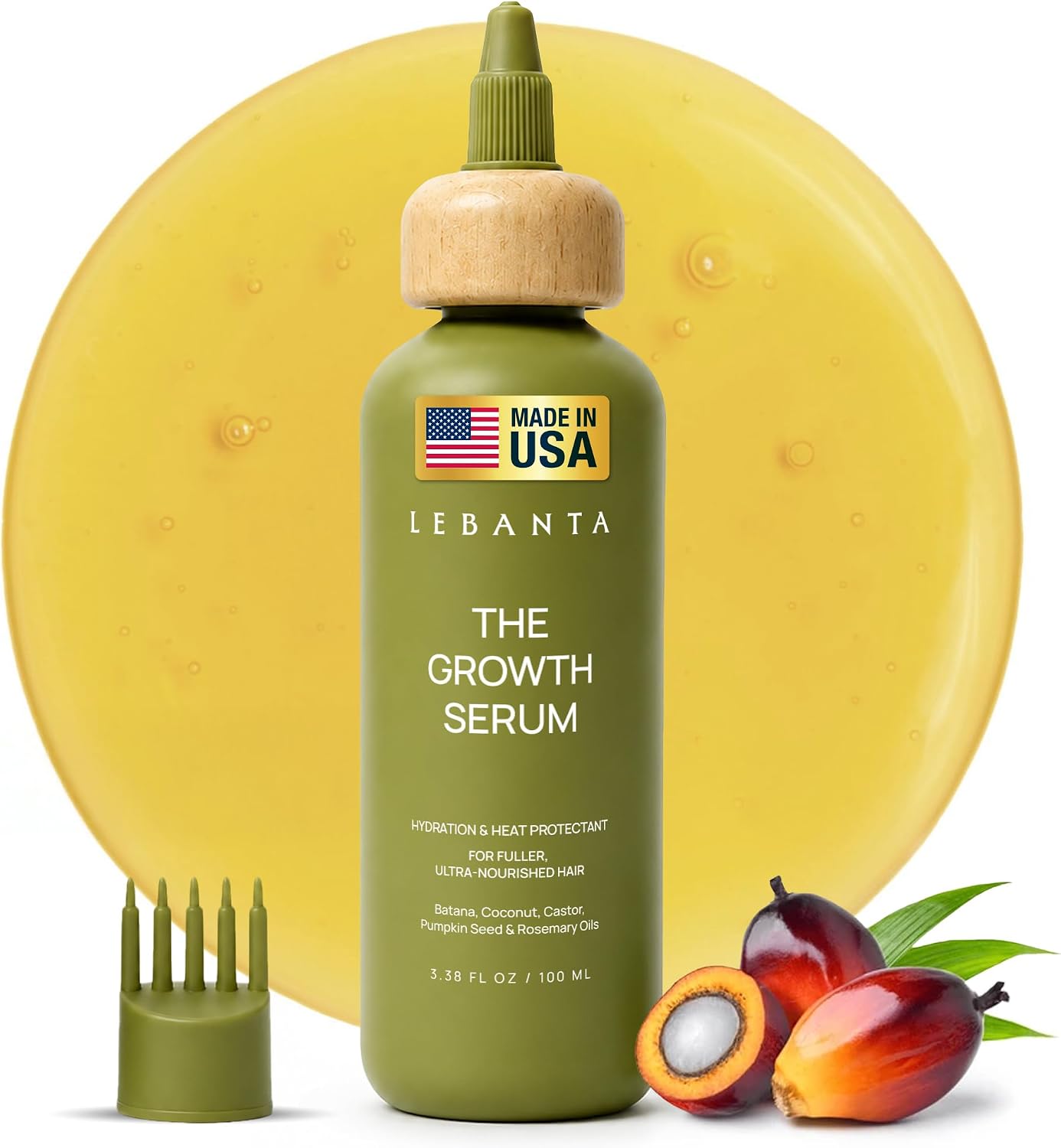 Detalle de Lebanta Batana Oil for Hair - 100% Pure & Natural Blend for Thicker, Stronger-Looking Hair