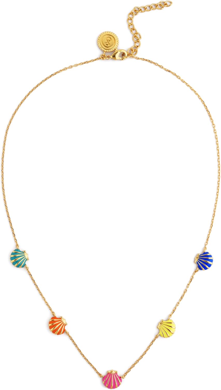 Detalle de SINGULARU Collar Mujer Conchas Enamel bañado en oro 18kt