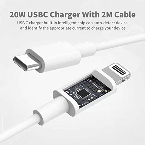 Detalle de AICCOLO 20W USB-C Fast Charger with 2m Cable for iPhone and More – UK Plug