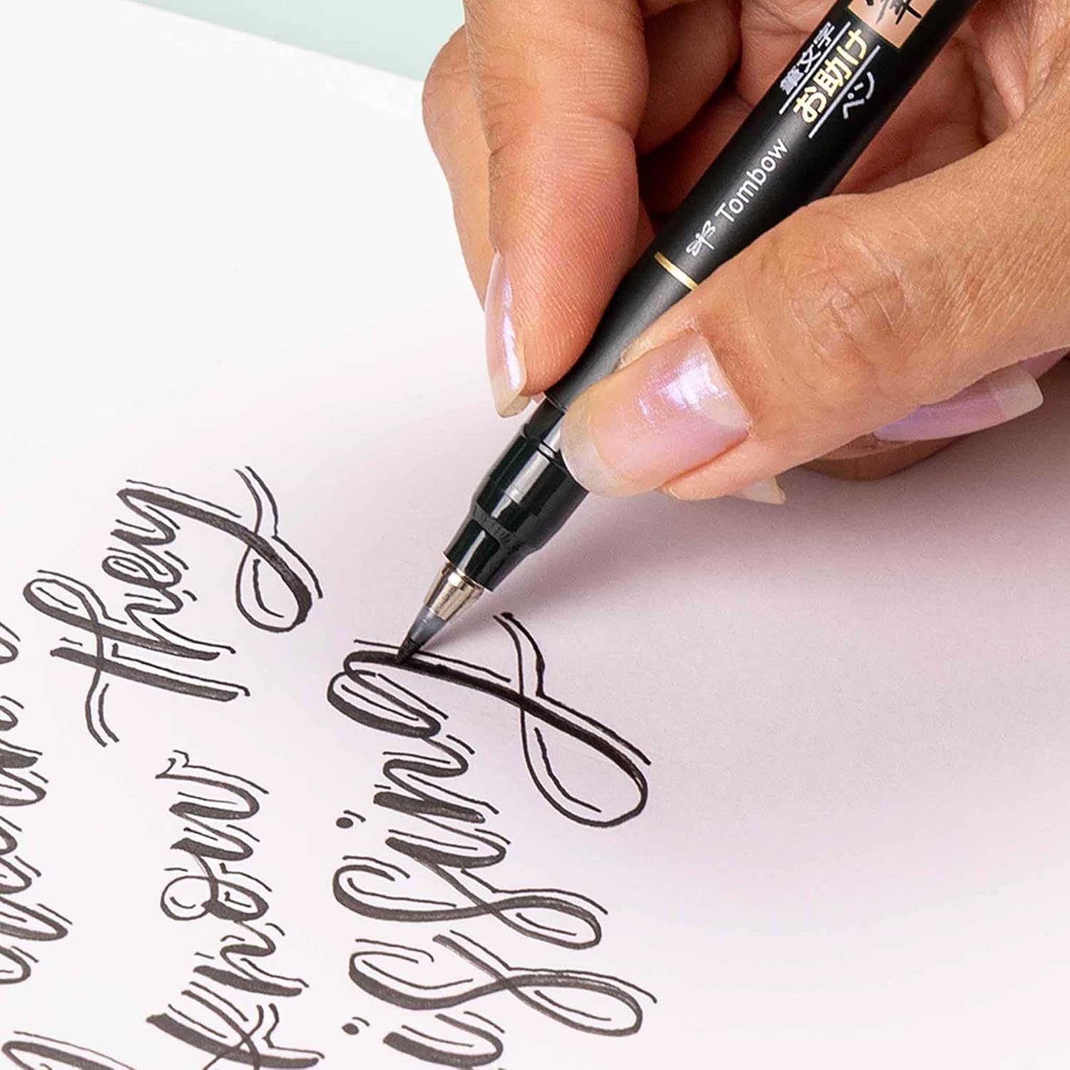 Detalle de Tombow 62039 Fudenosuke Brush Pens, 3-Pack, Soft, Hard & Twin Tips