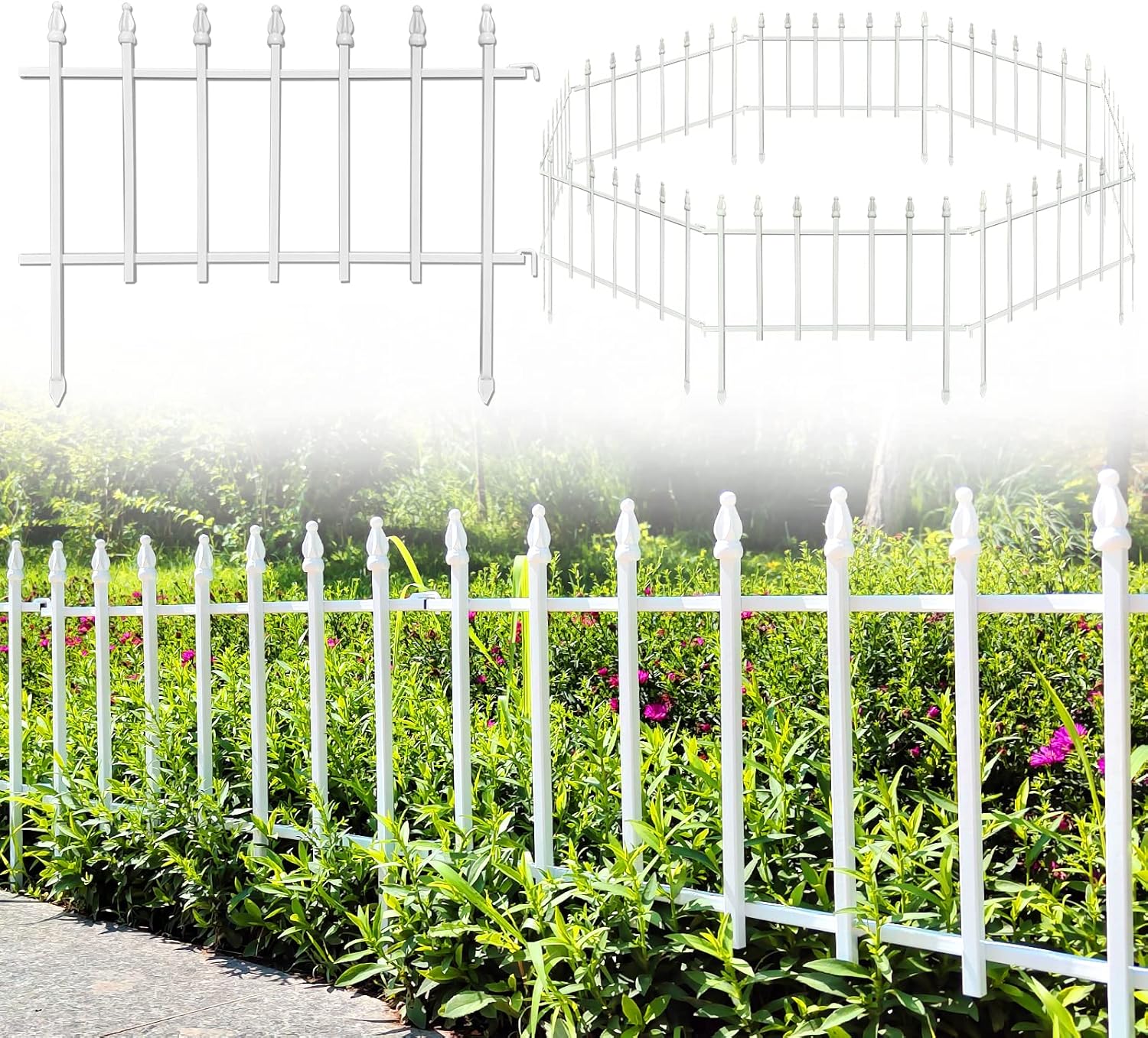 Thumbnail 6 de Thealyn Metal Decorative Garden Fence: 57cm Wide x 45cm High, 5 Panels (2.8m total) for Flower Beds and Path Edges