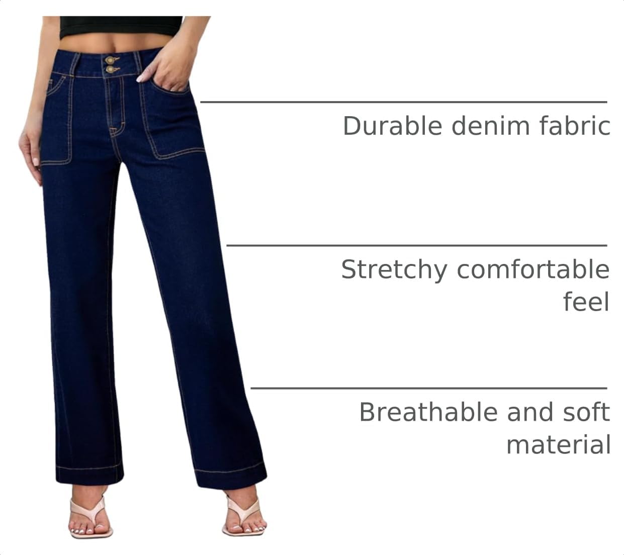 Detalle 2 de Sidefeel Wide Leg High Waisted Jeans