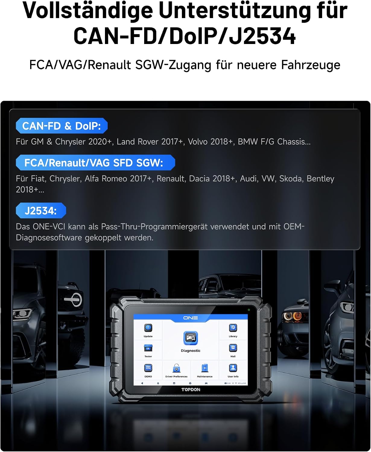 Thumbnail 2 de TOPDON ONE OBD2 Diagnosegerät mit 10,1 Zoll