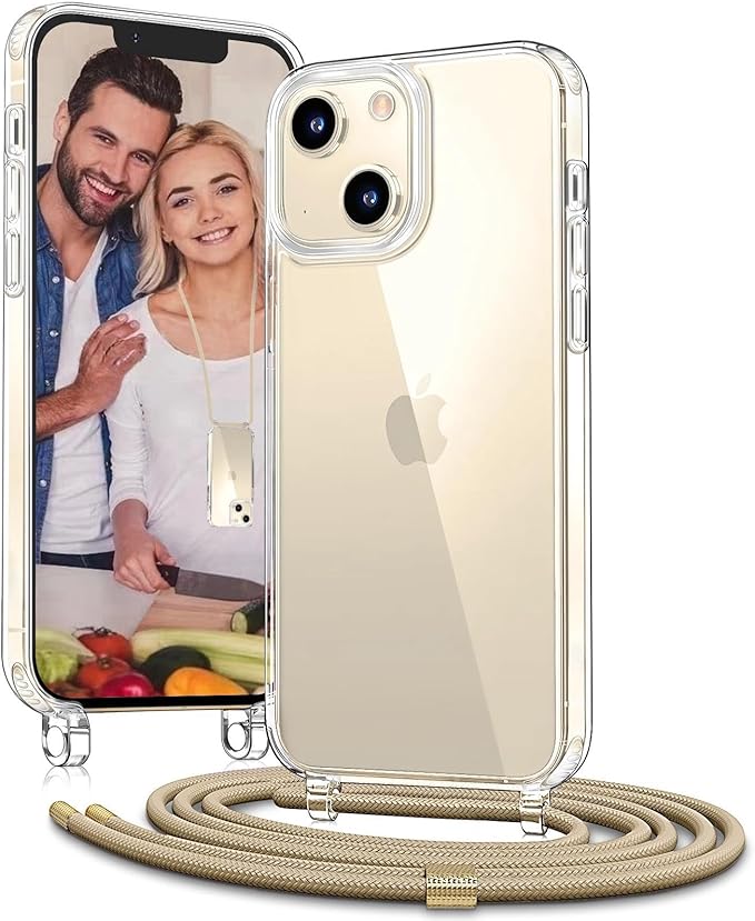 Detalle de OLEPHY Funda con Cuerda para iPhone 15 Plus