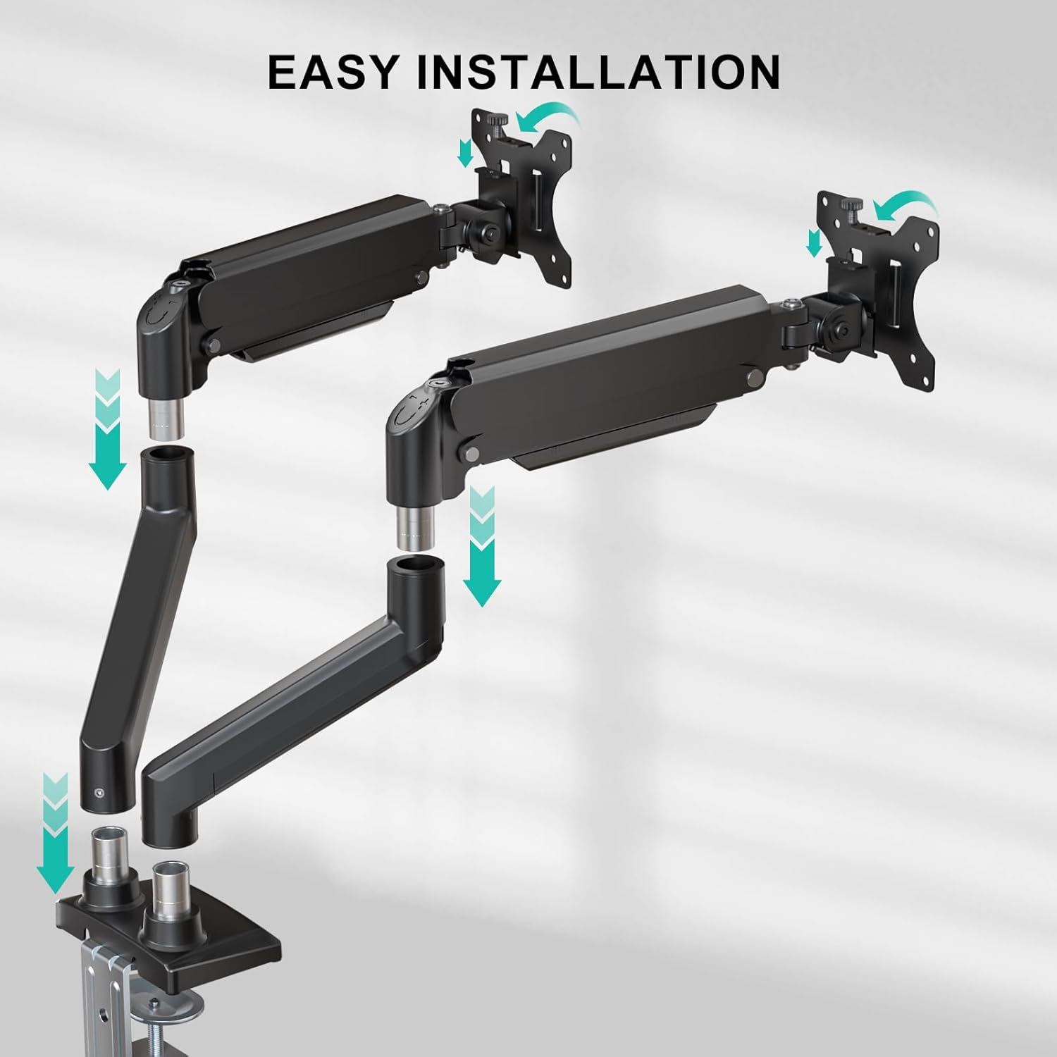 Thumbnail 6 de WALI GSMP002N Dual Monitor Stand 19.3in extension