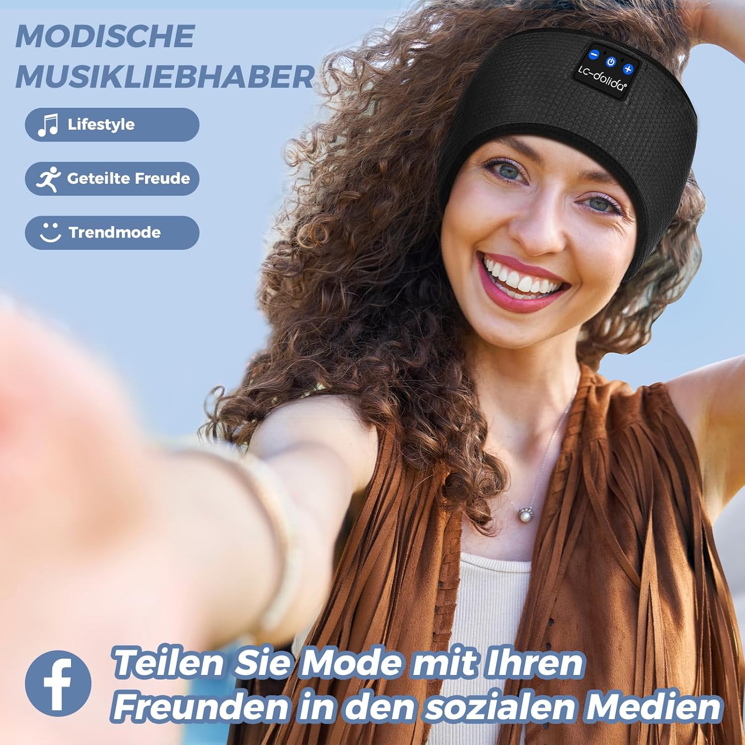 Thumbnail 5 de LC-dolida Schlafkopfhörer Bluetooth 5.4 als Stirnband – Schlafmaske & Headband in einem