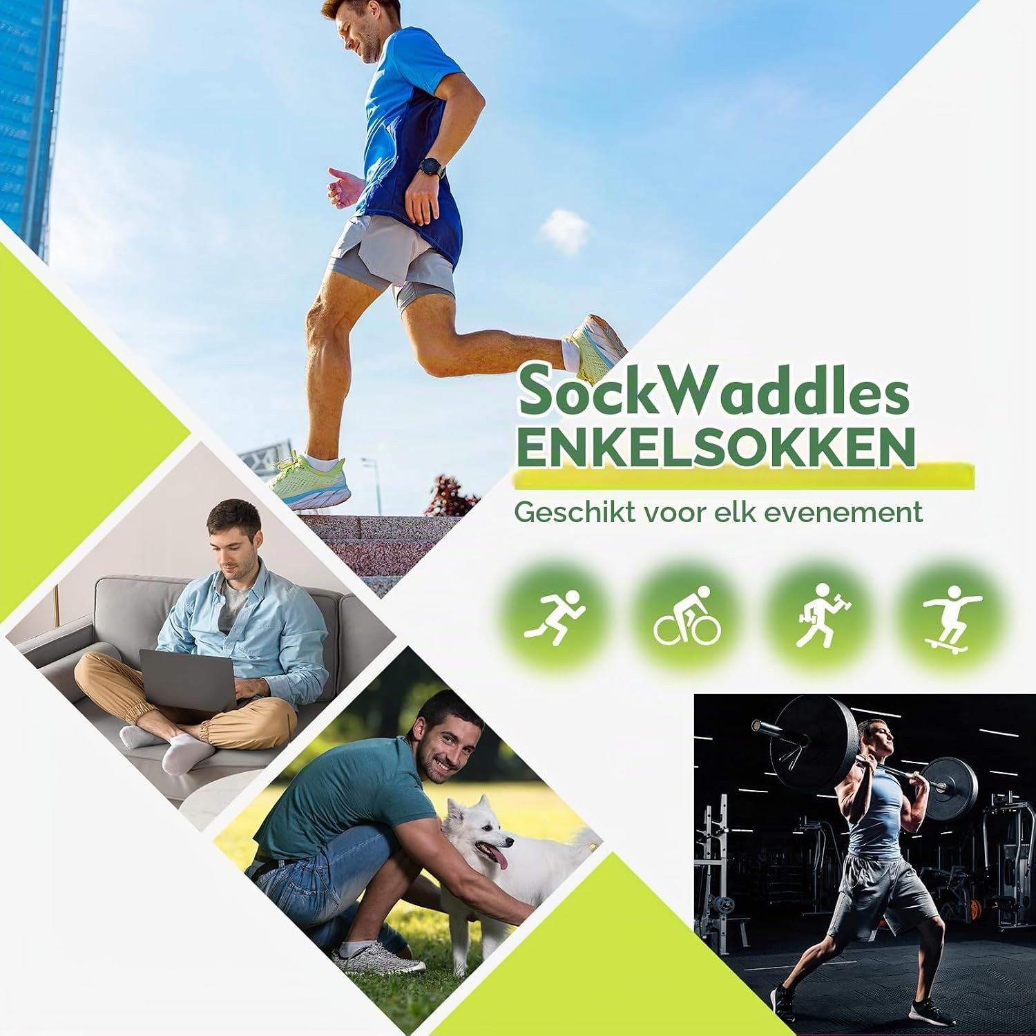Thumbnail 6 de SockWaddles sneakersokken voor heren en dames, katoen en ademend