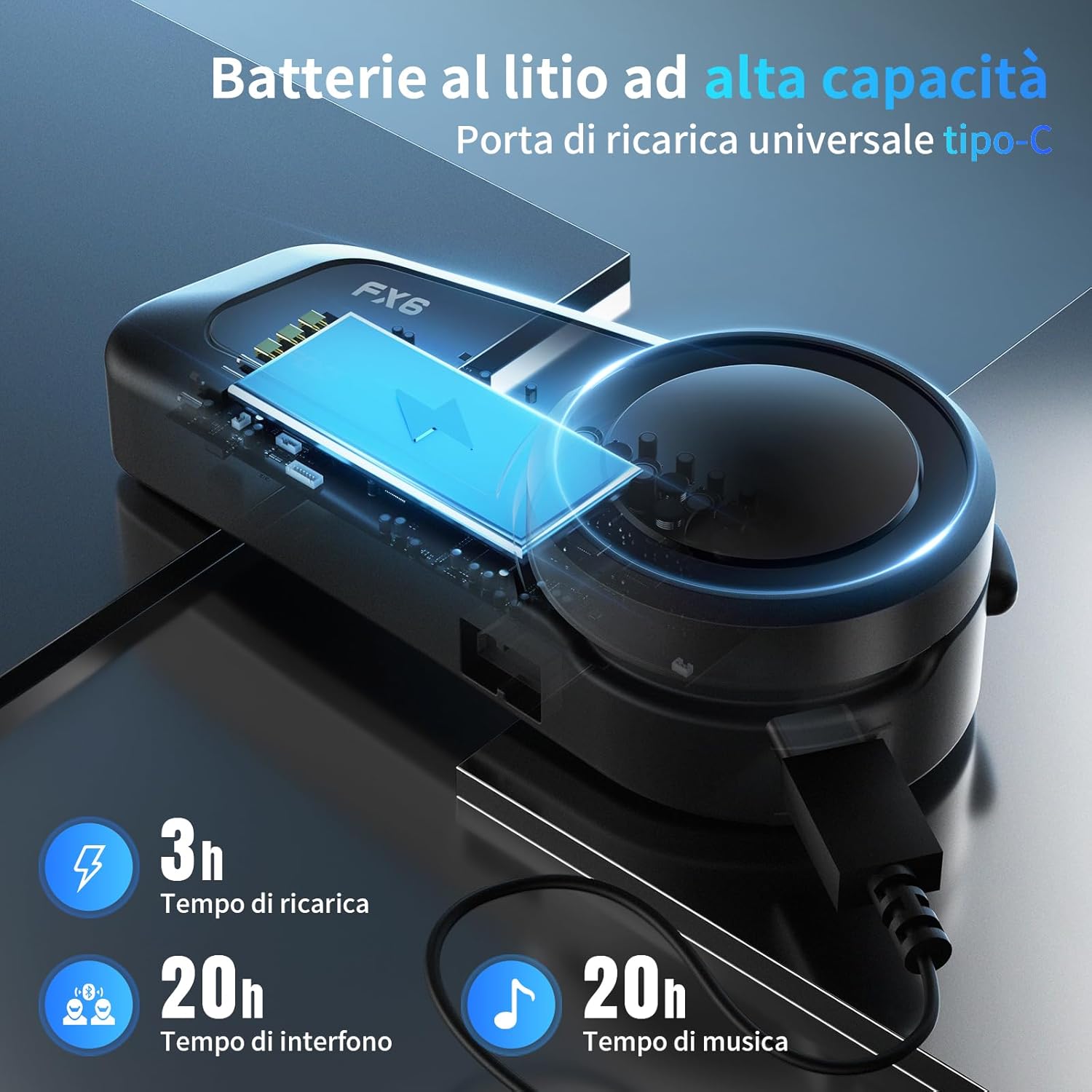 Thumbnail 5 de Fodsports FX6 interfono moto 1000 m