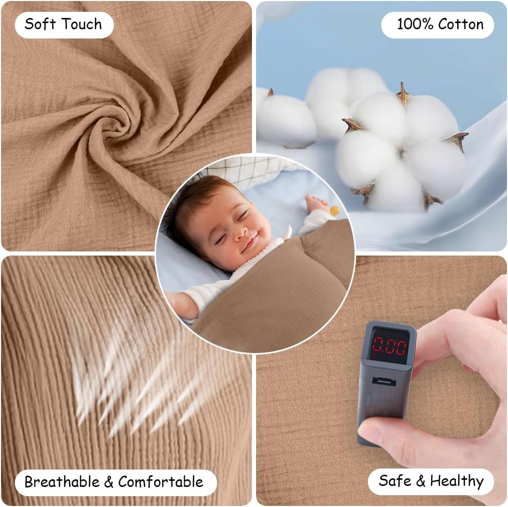 Detalle 1 de Aolso muslin breastfeeding cover, 100% cotton