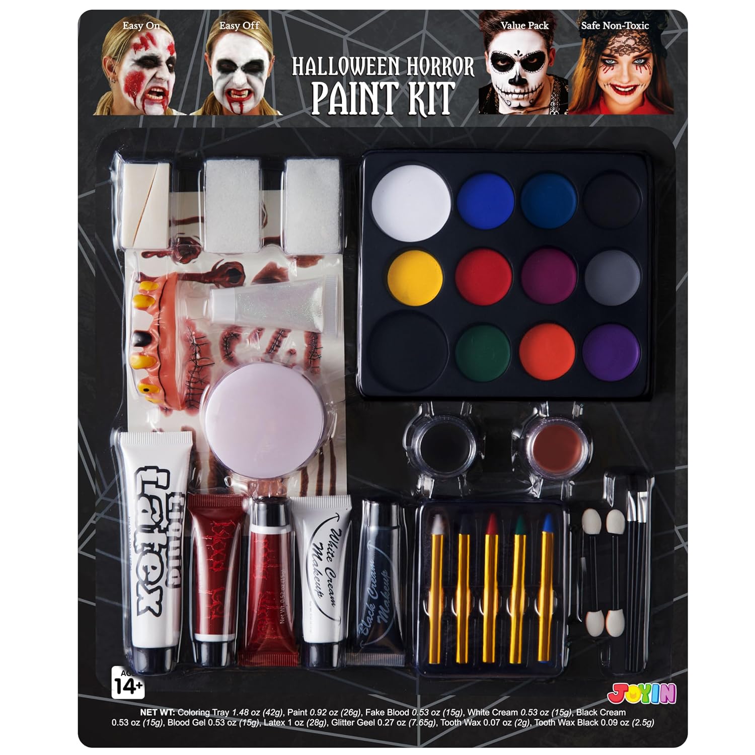 Thumbnail 6 de JOYIN Halloween Makeup Set, 12-Color Face Paint, Crayons & Fake Blood