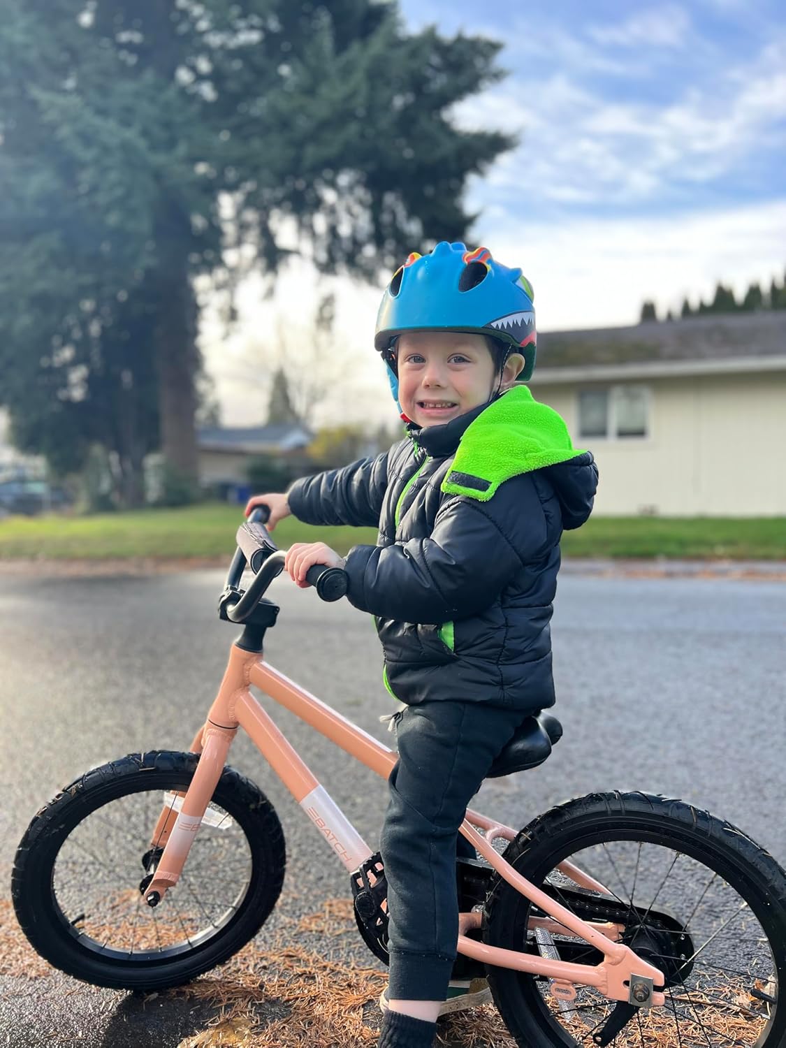 Thumbnail 1 de Toddler Helmet with 3D Dinosaur Design and Protective Gear Set for 2–8 Years