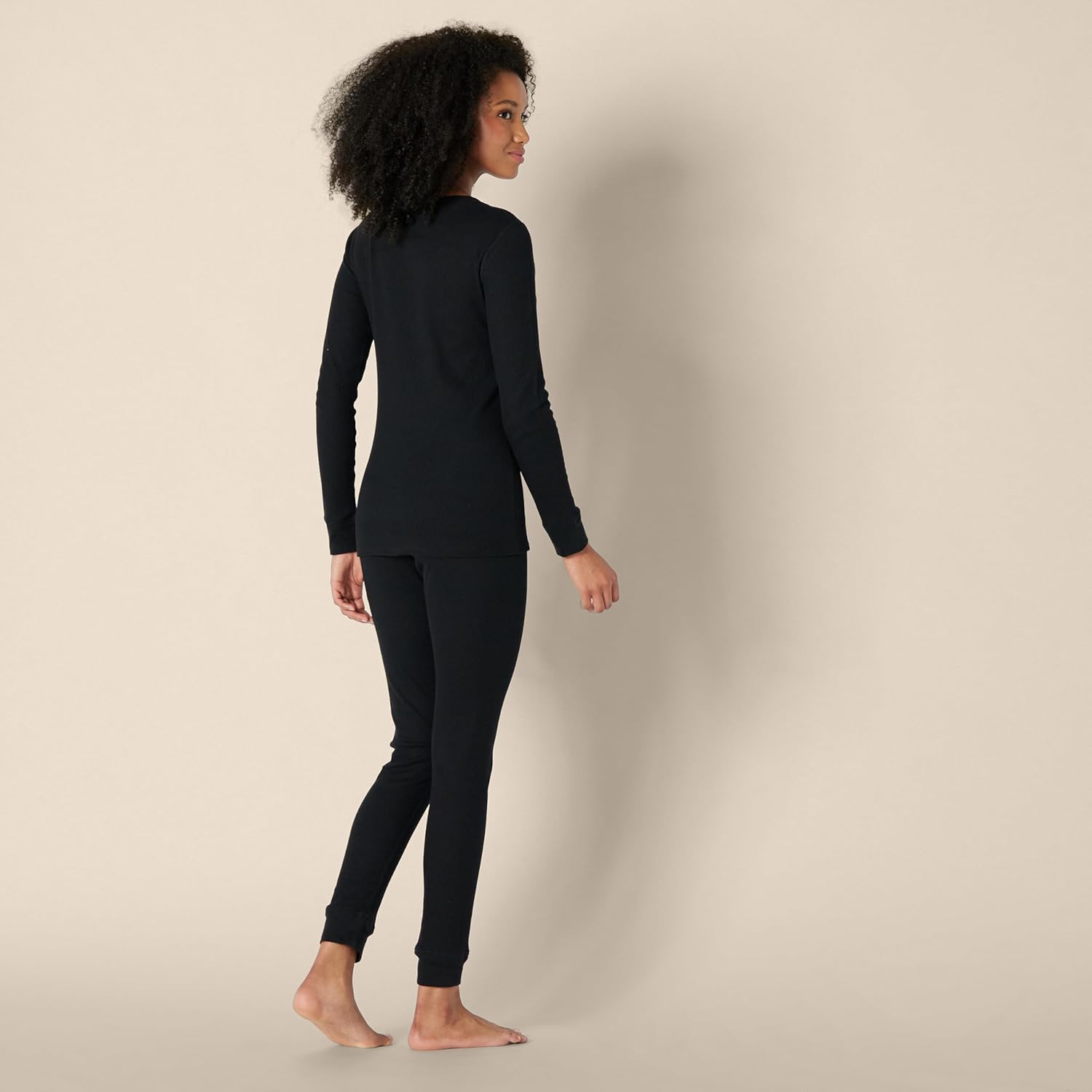 Thumbnail 2 de Amazon Essentials Damen Waffelpiqué-Pyjama-Set (Slim Fit, 2-teilig, Langarm)