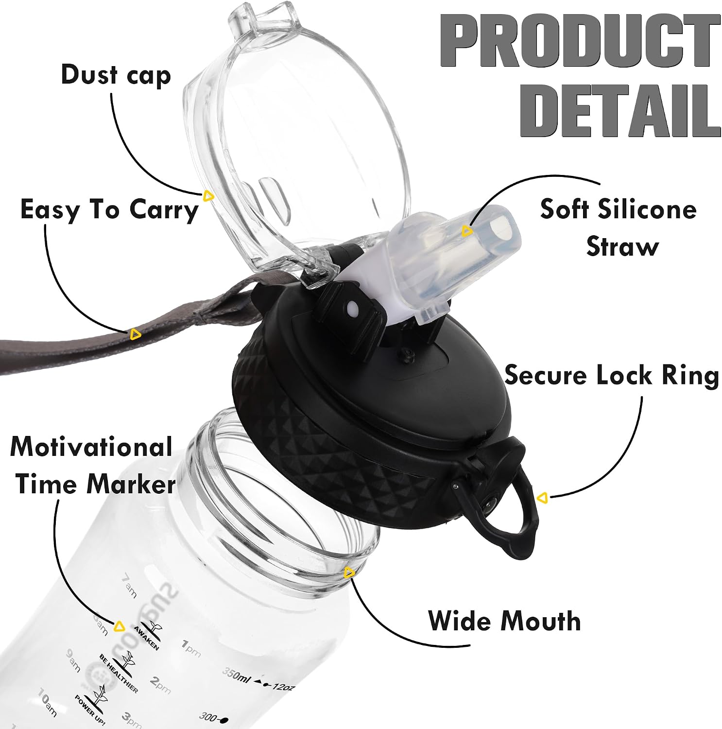 Detalle de GOPPUS 350ml Kids Water Bottle with Straw