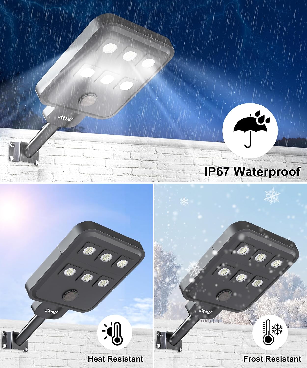 Detalle 2 de JAYNLT X-8000W Solar Street Light, 8,000 lm, Motion Sensor, IP67