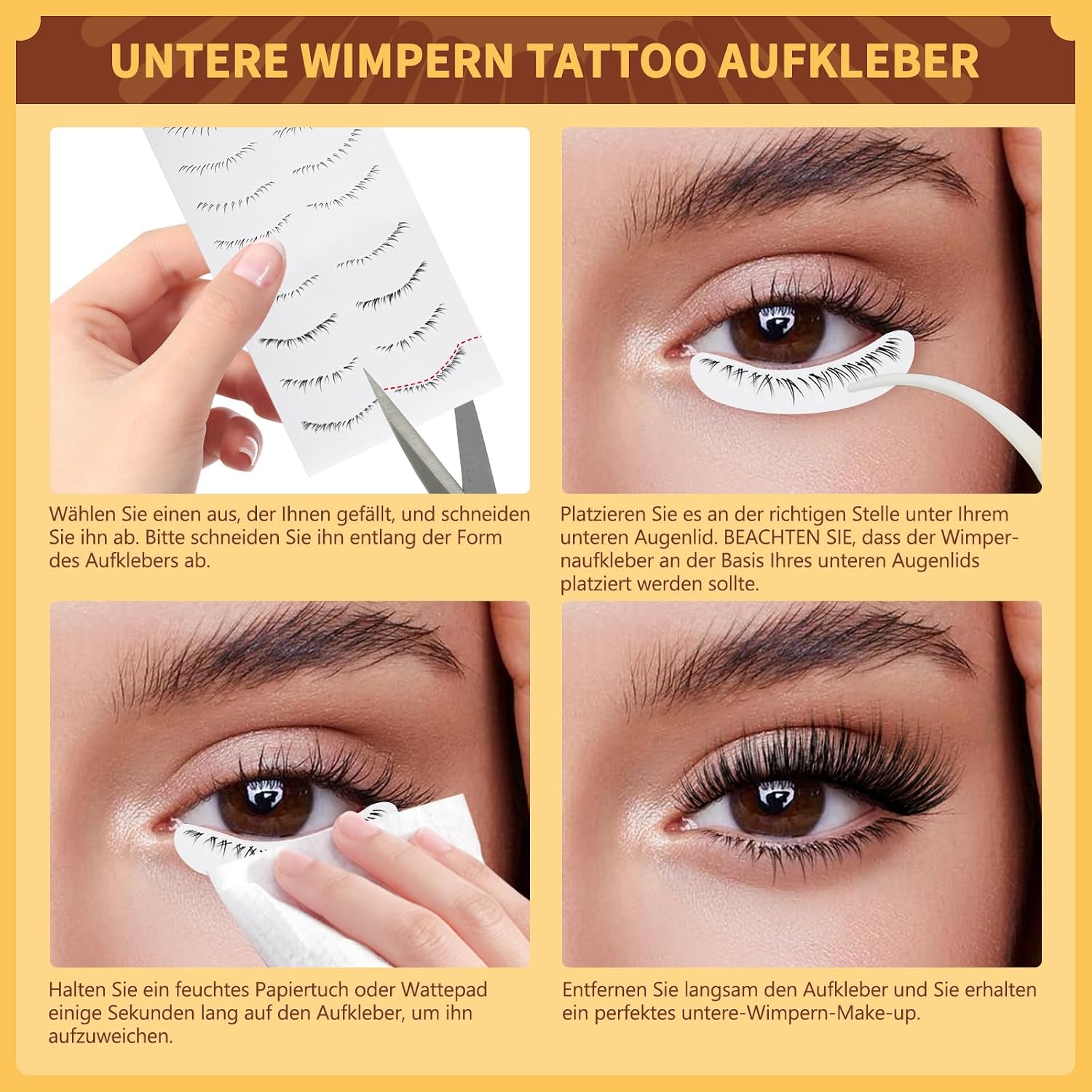 Thumbnail 6 de QUEWEL Wiederverwendbares magnetisches Wimpern-Set mit Applikator – 2 Paar, natürlicher Look