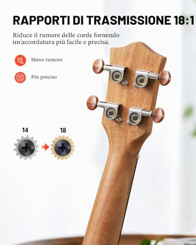 Thumbnail 2 de Donner ukulele da concerto 23 pollici