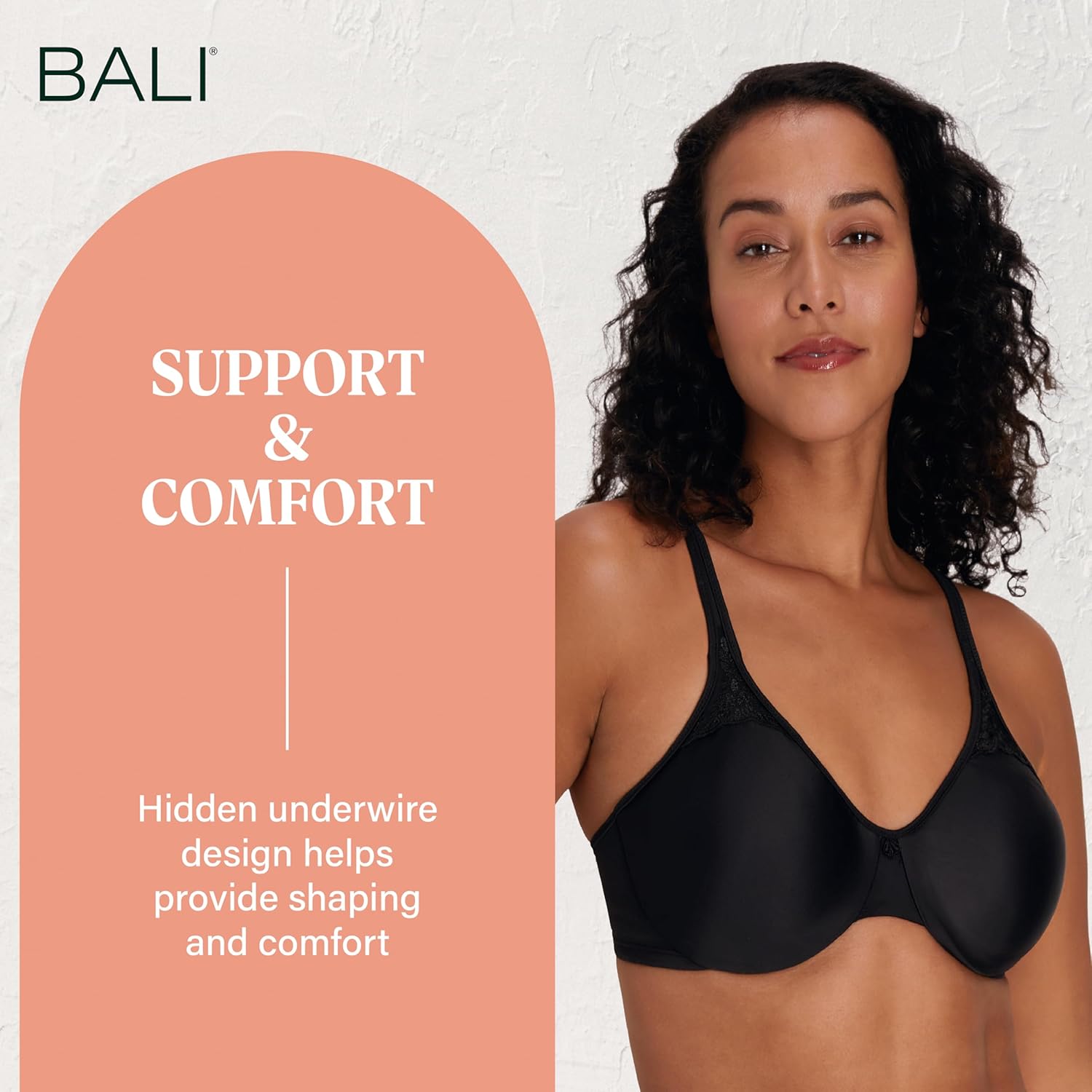 Detalle 2 de Bali Women’s Minimizer Bra with Hidden Underwire (Seamless Cups) — Minimizes Bust Up to 1.5 Inches