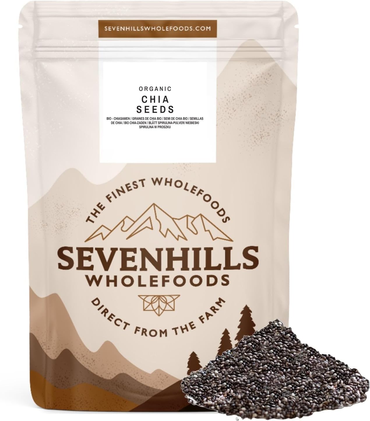 Sevenhills Wholefoods Graines de chia 1kg 🌱