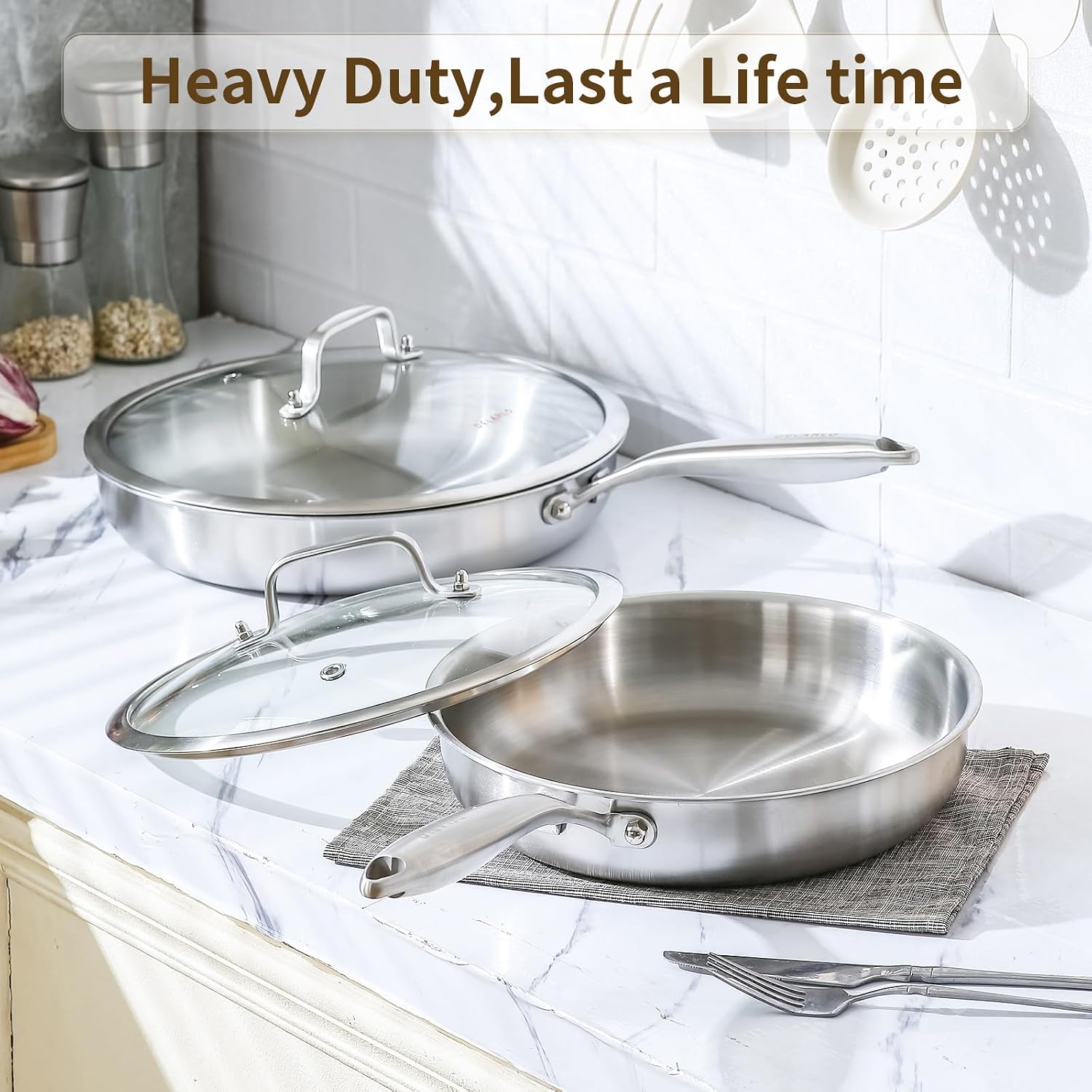 Detalle 1 de DELARLO Kitchen Whole Body Tri-Ply 12-inch Frying Pan