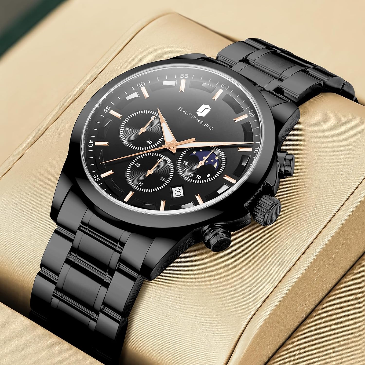 Detalle 2 de BENYAR BY Herrenuhr – Chronograph, 30 m Wasserdicht, Edelstahlarmband, Quarzwerk