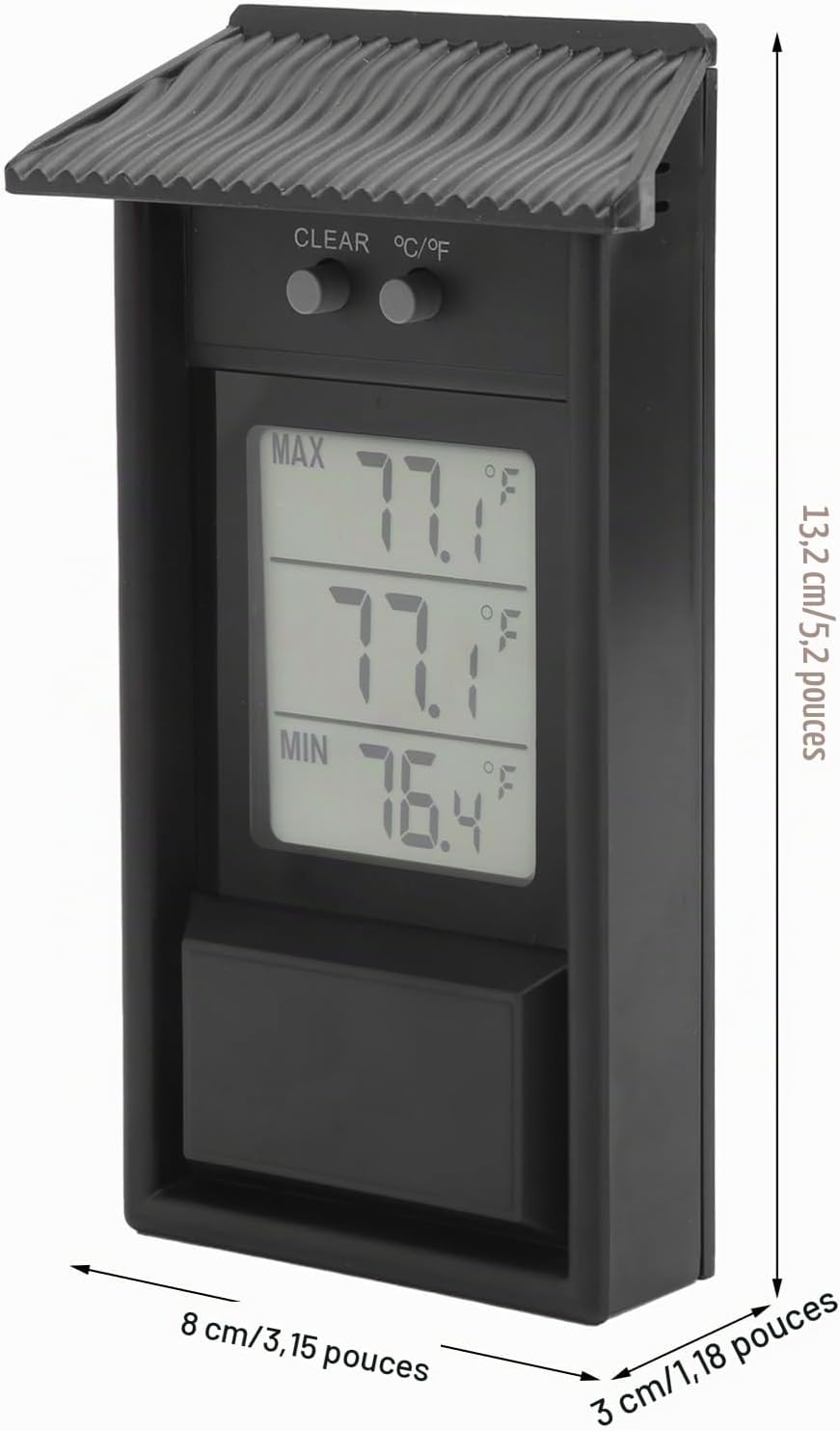 Detalle de FTVOGUE FTVOGUE1qdc3muntp digitale buitenthermometer, -20 tot 50 °C