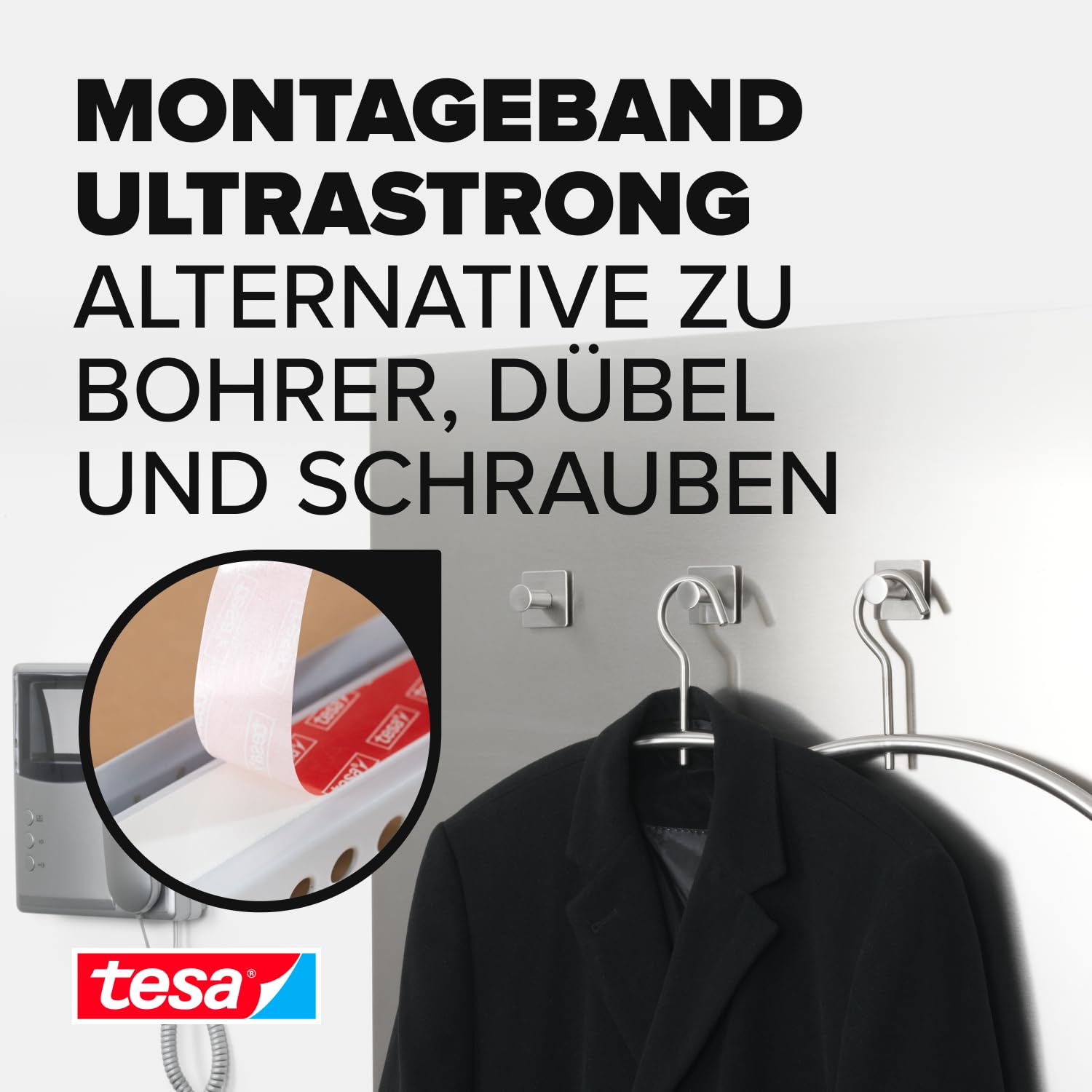 Detalle de tesa Powerbond Ultra Strong Montageband – doppelseitiges Klebeband, 5 m