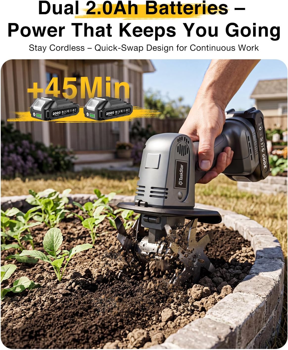 Detalle 1 de Cordless Garden Tiller 20V