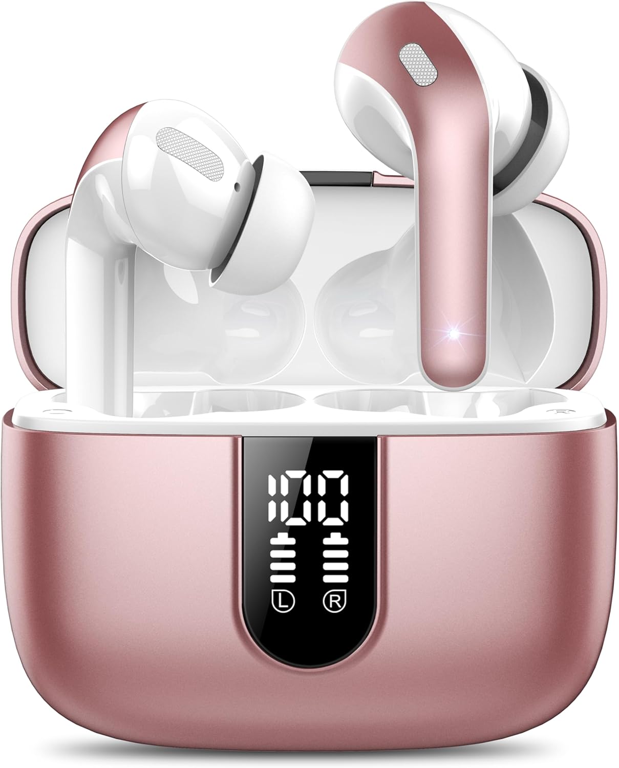 Detalle de Bluetooth Kopfhörer In Ear, Kabellos, 5.3, 50 h Gesamtspielzeit, IPX7, Roségold