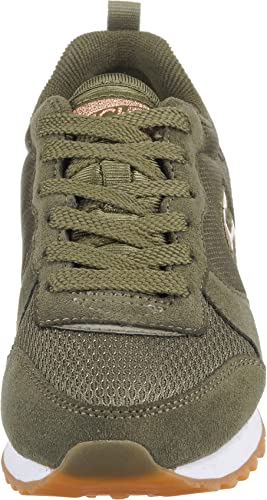 Thumbnail 3 de Skechers OG 85 Goldn Gurl, zapatillas de mujer en ante oliva y detalles oro rosa