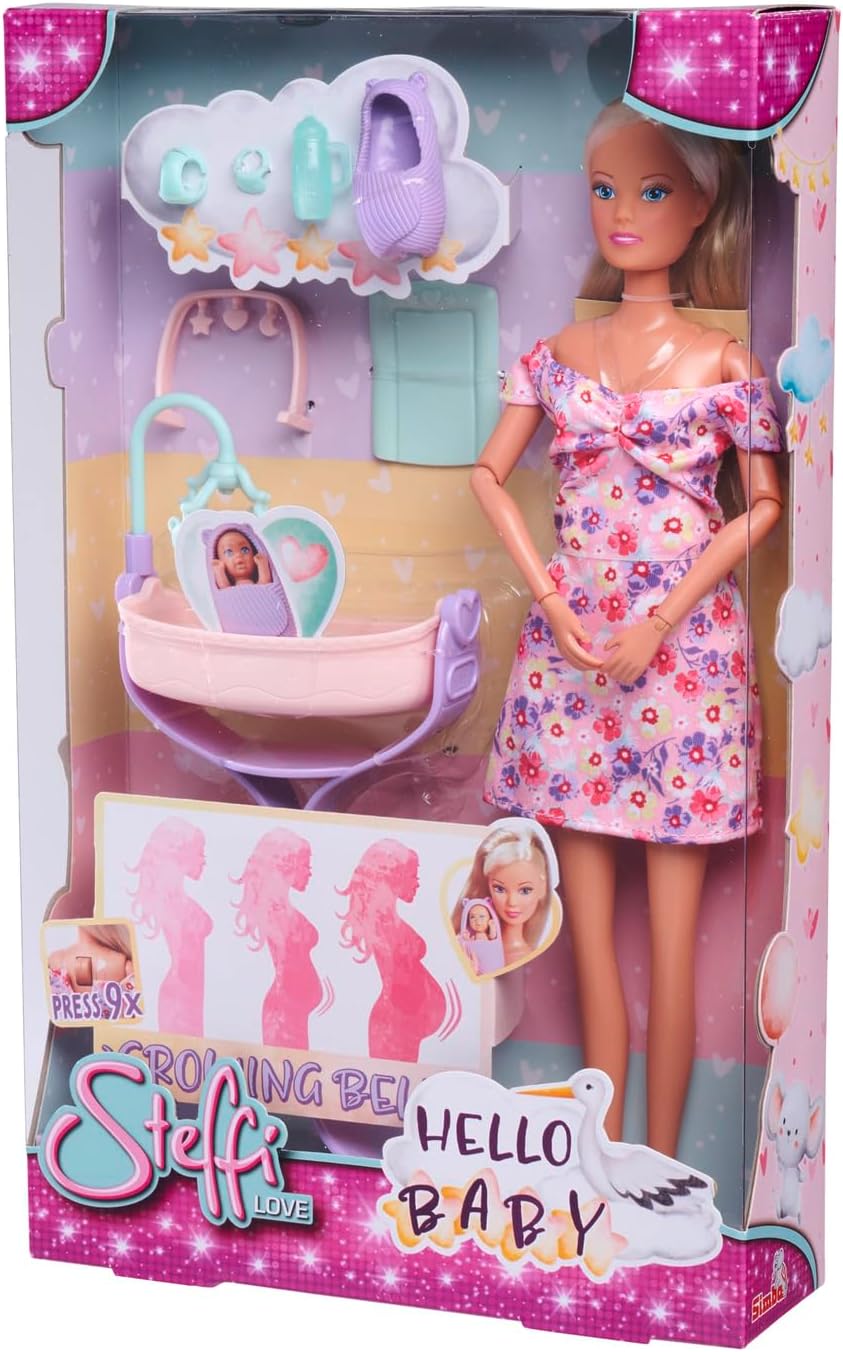 Detalle de Steffi Love Future Maman 105733680S06 — poupée enceinte avec accessoires et certificat de naissance