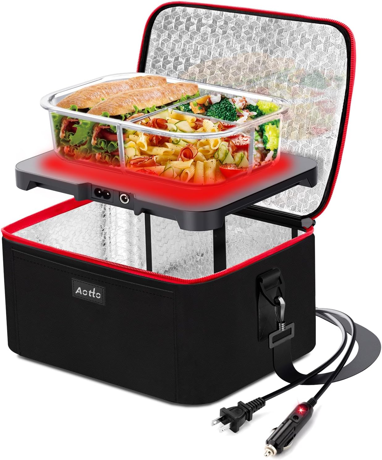 Detalle de Aotto 3-in-1 Mini Oven Portable Food Warmer, 12V/24V/110V