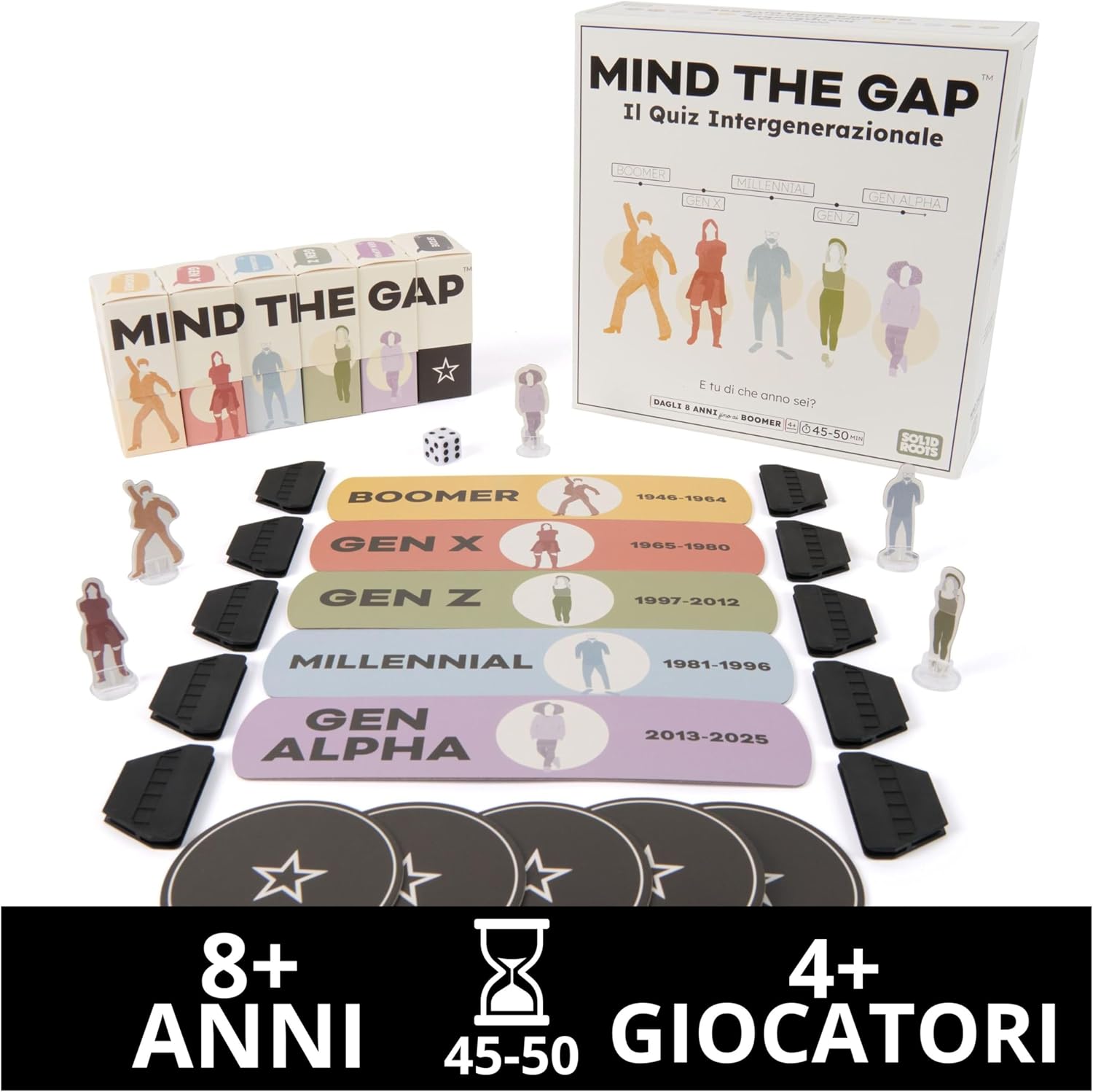 Detalle de Mind The Gap di Spin Master Games: il quiz intergenerazionale con 2.000 domande per tutta la famiglia