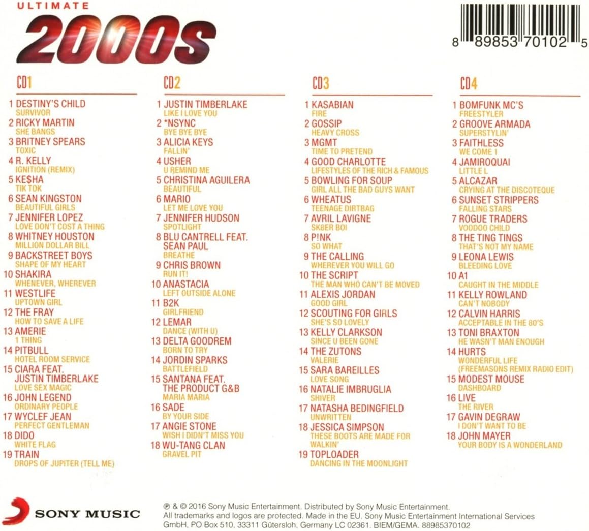 Thumbnail 1 de Sony Music ULTIMATE... 2000S 4-CD Box Set with 74 Tracks