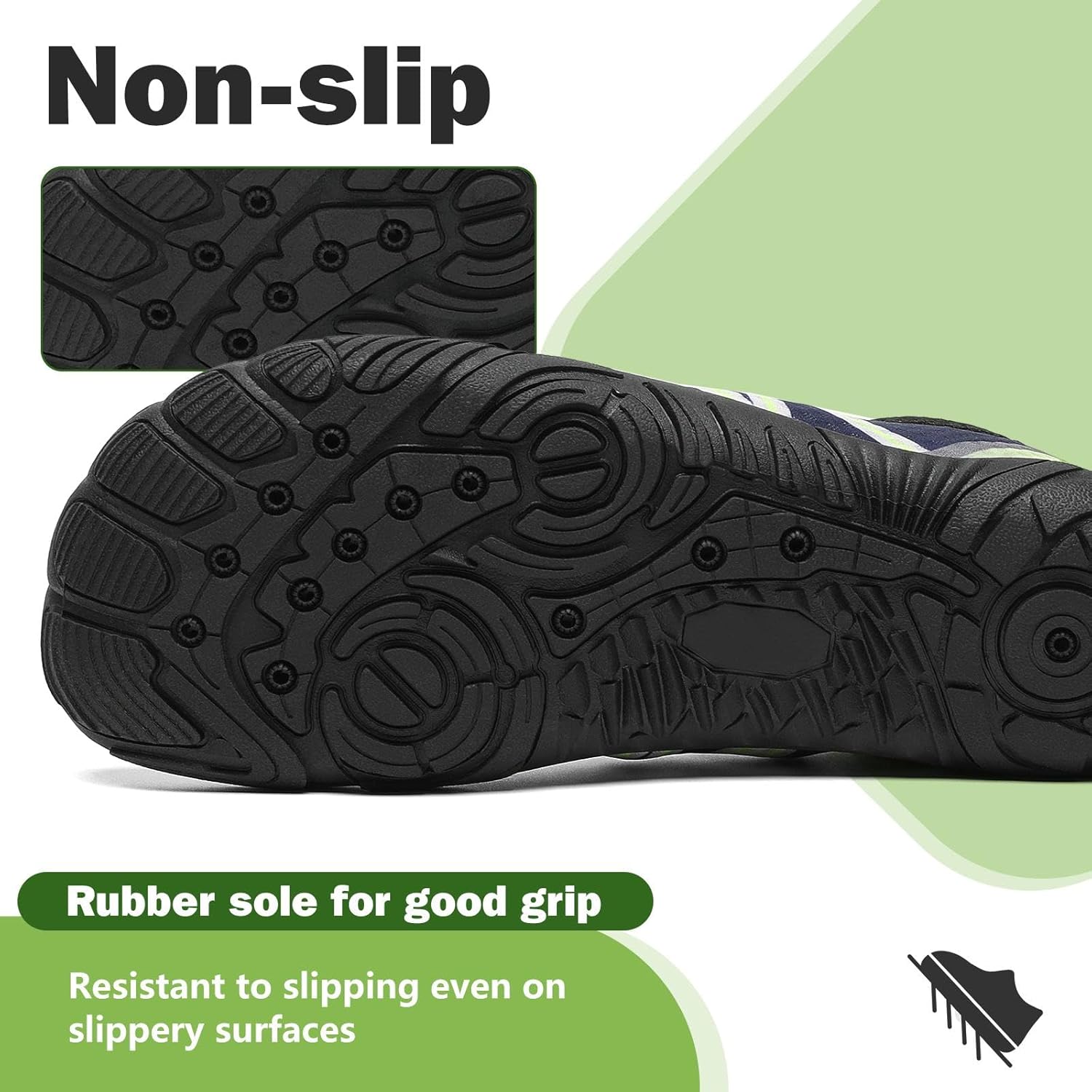 Detalle de Mishansha Unisex Badeschuhe – Leicht, atmungsaktiv und rutschfest mit dicker Sohle (Gr. 36–46)
