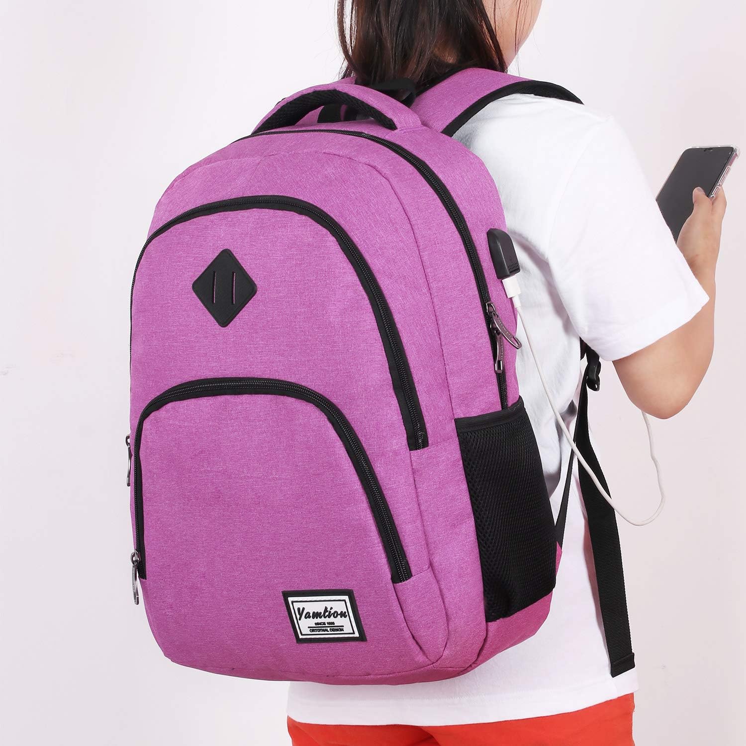 Thumbnail 6 de YAMTION Schulrucksack für Damen und Mädchen – 35L, Laptopfach 15,6 Zoll, USB-Ladeanschluss