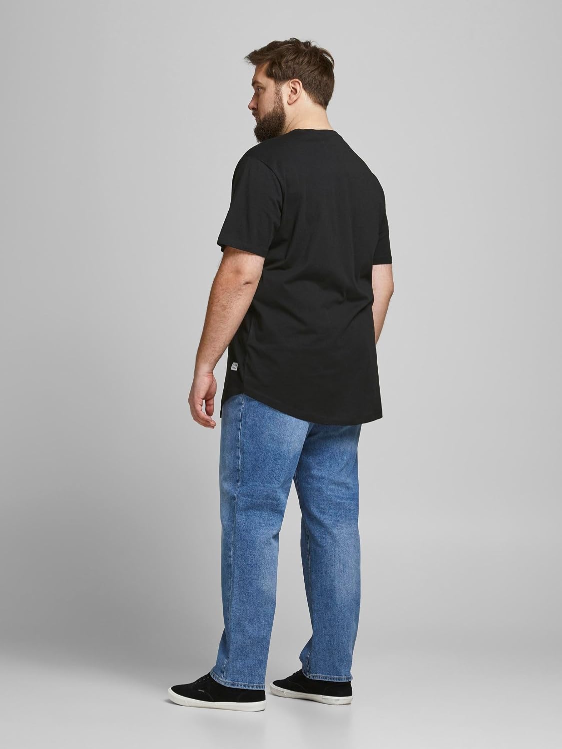 Detalle de JACK & JONES Mens Noa T-Shirt Plus Size Short Sleeve Cotton