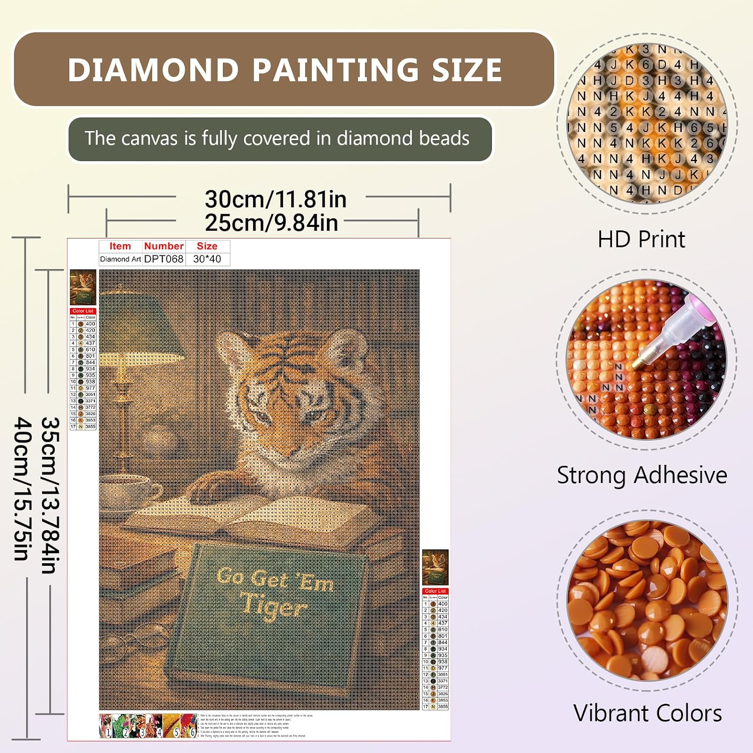 Thumbnail 6 de Sinporsert Diamond Painting Kit 12 x 16 Inch