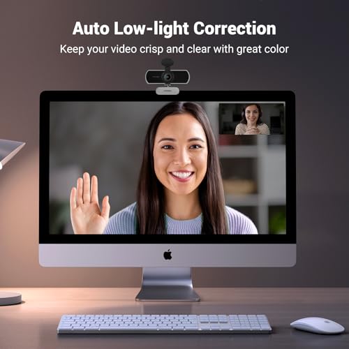 Thumbnail 2 de UGREEN Webcam Full HD 1080P 30FPS con 2 micrófonos incorporados – USB A, 85° de visión (Gris Plata)