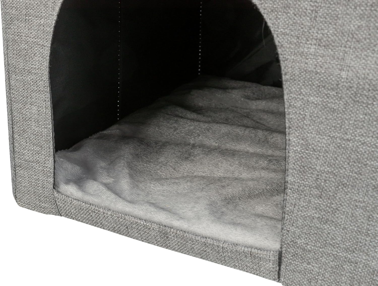 Detalle 2 de Trixie Grotte pour Chat Kimy 72 × 40 × 40 cm — Gris Clair, douillette et pratique