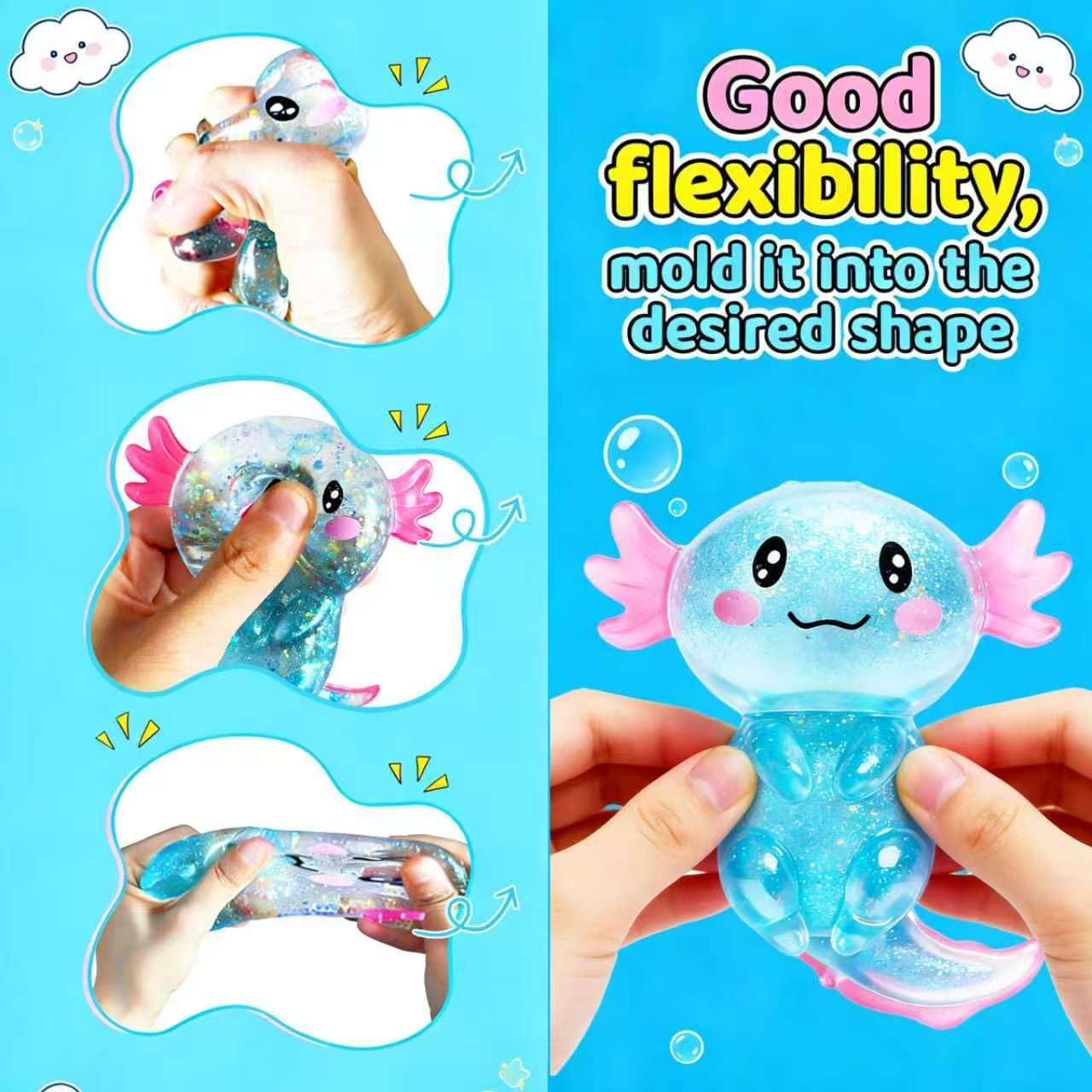 Thumbnail 3 de Axolotls Squishies Blue Stress Ball