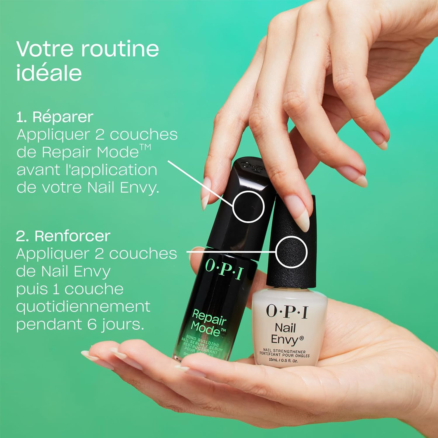 Thumbnail 4 de OPI Repair Mode – Sérum restructurant pour ongles fragiles et endommagés (formule vegan) – 9 ml