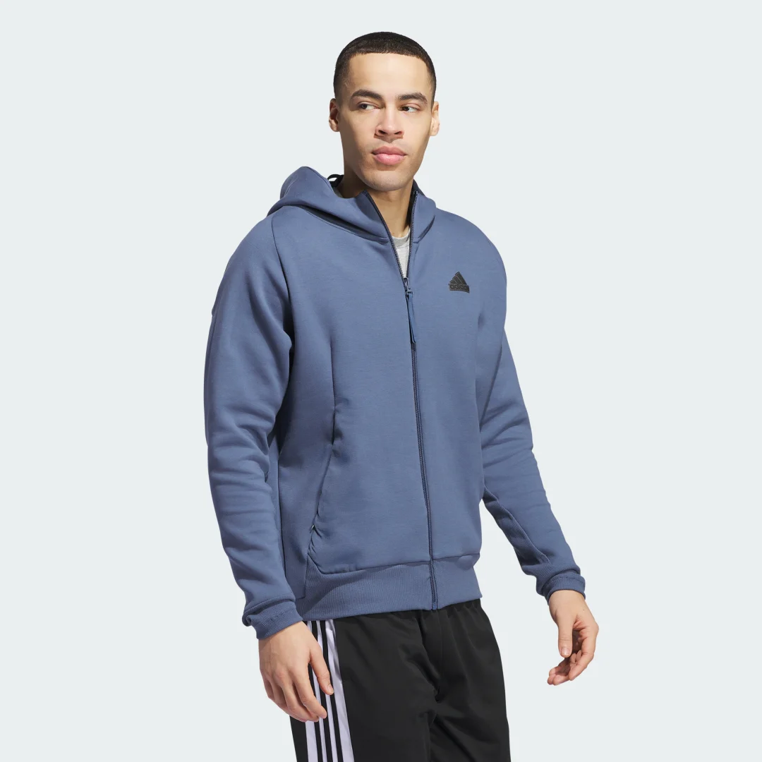Detalle de Chaqueta con capucha Z.N.E. Premium de Adidas (Azul)