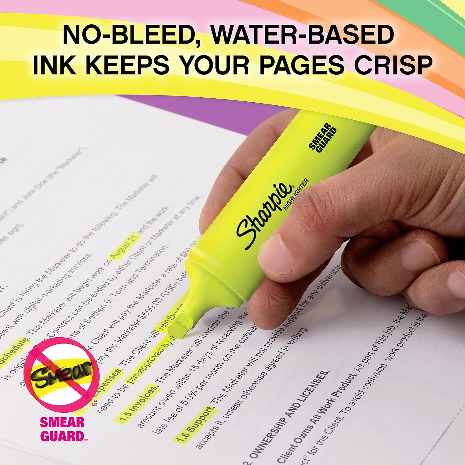 Detalle 2 de Evidenziatori Sharpie Fluo XL 4 colori